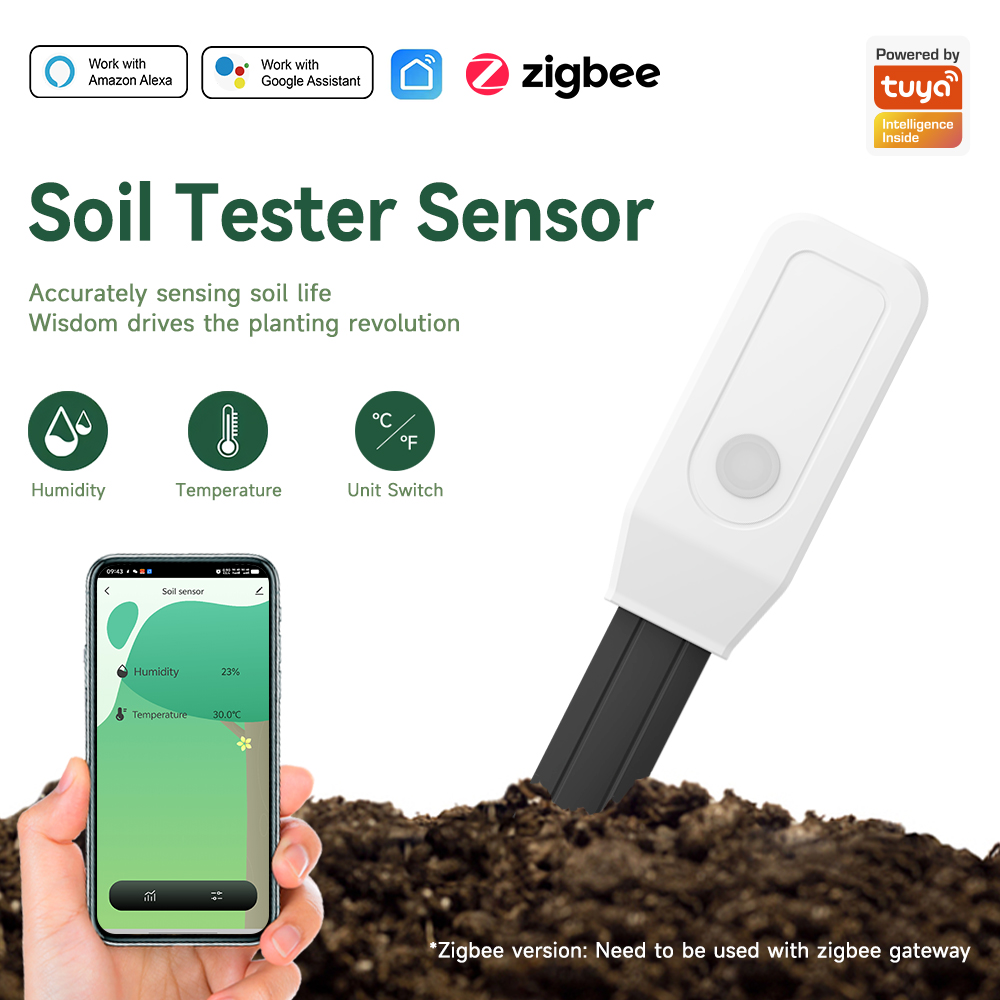 Smart Garden Moisture Sensor - Smart Soil Tester Sensor, Zigbee 3.0