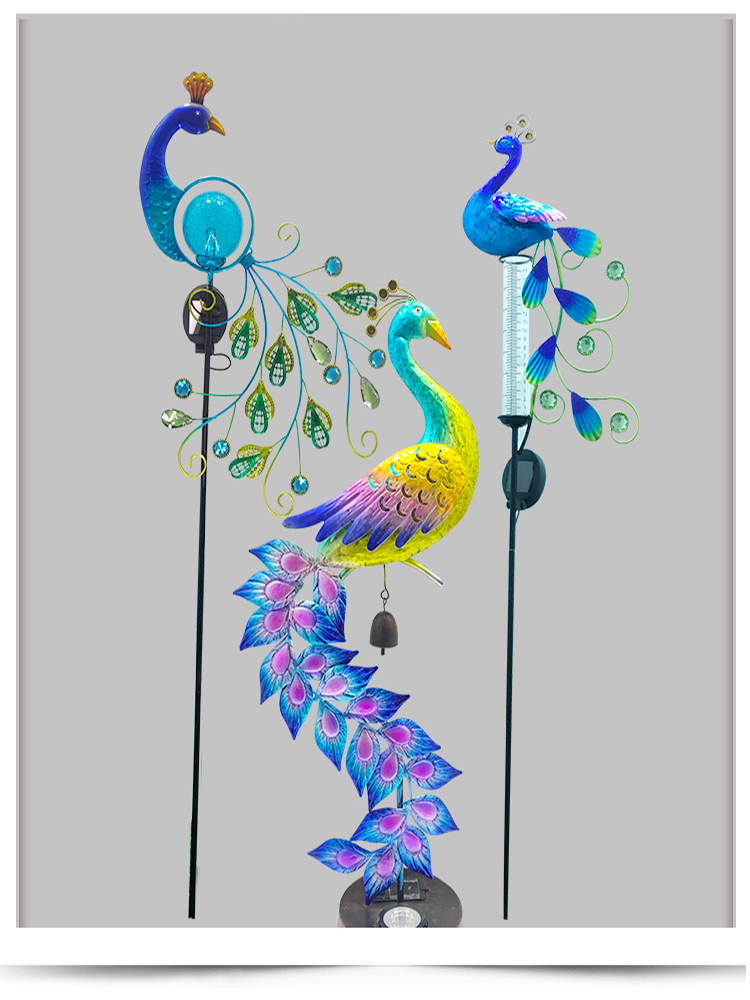 Smart Garden Solar - Solar Peacock Lamp Wrought Iron Hollow