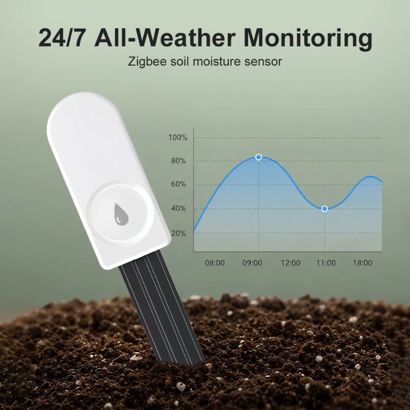 Zigbee Smart Soil Moisture Sen - Smart Zigbee Garden Light recension och pris
