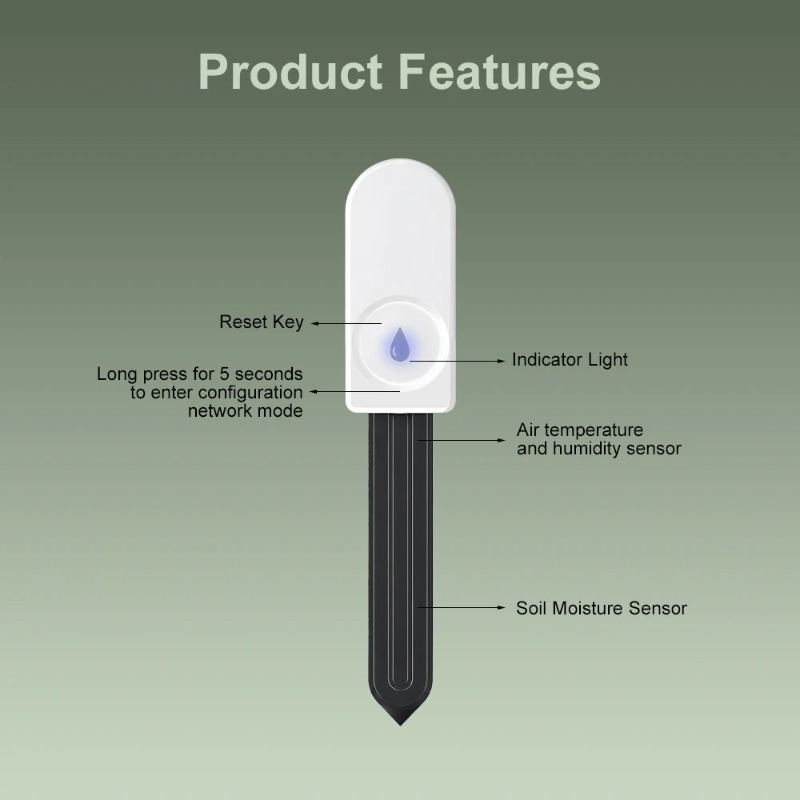 Zigbee Smart Soil Moisture Sen - Smart Zigbee Garden Light recension och pris