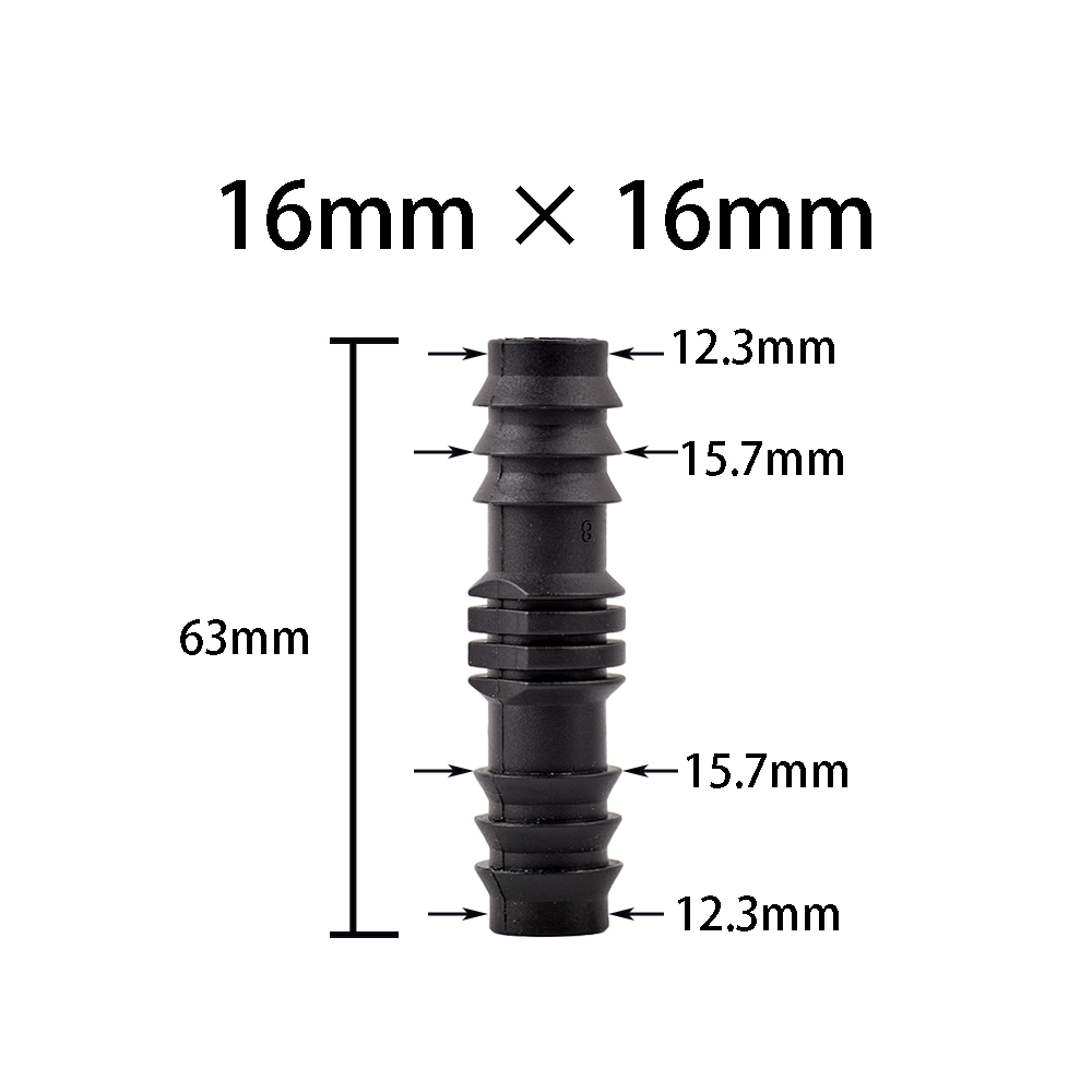 PE Pipe Barb Connector 16mm 20 - Smart Garden Watering recension och pris