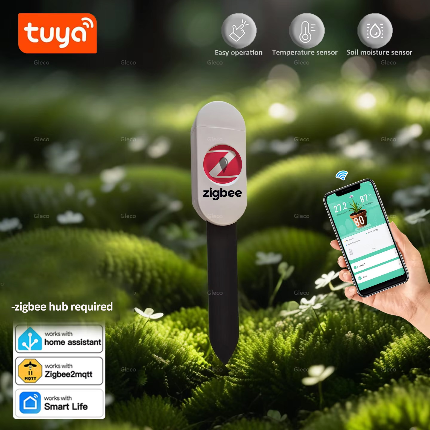 Tuya Smart Life Zigbee Soil Mo - Smart Garden Moisture Sensor recension och pris