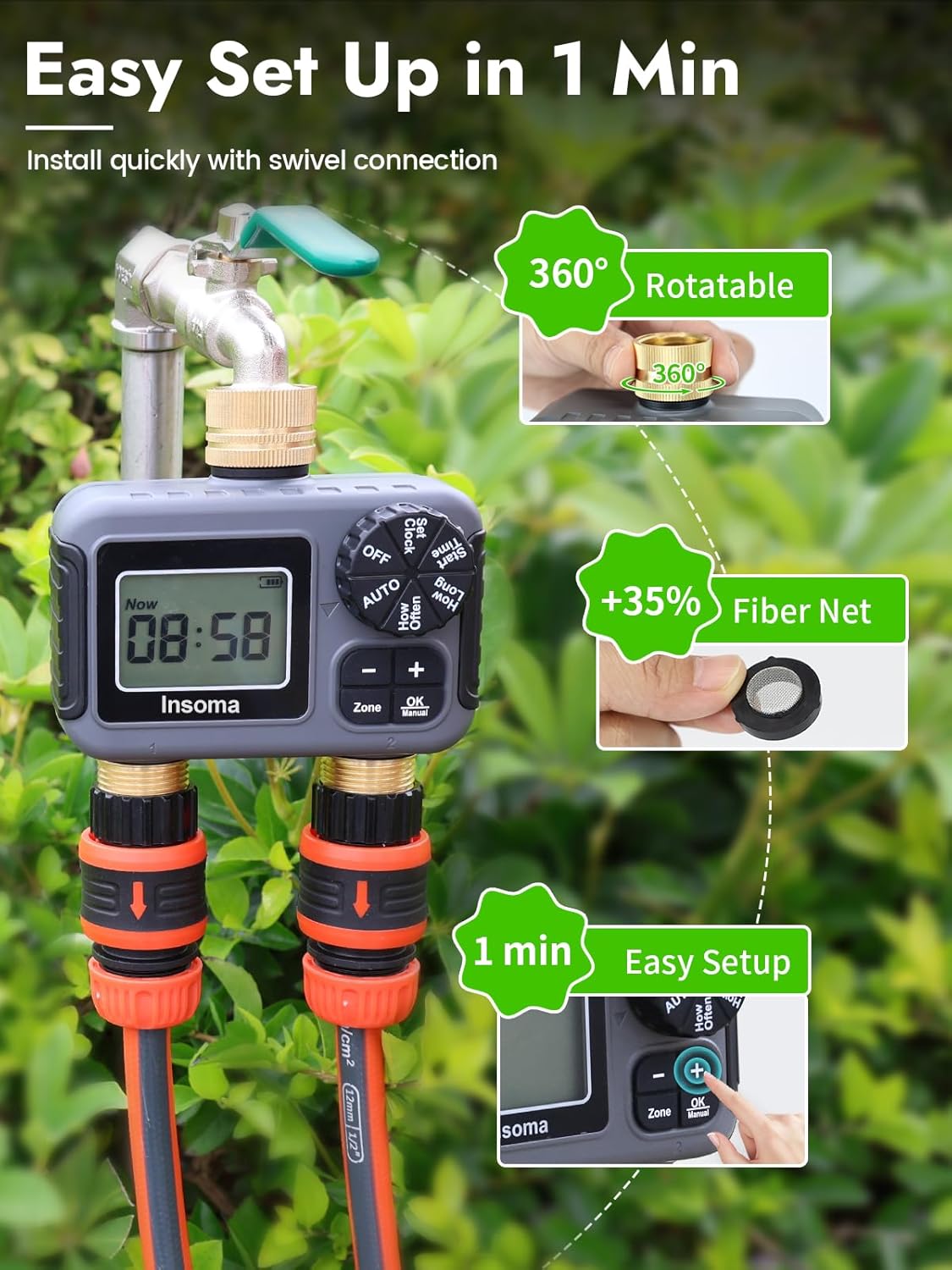 Dual Outlets Smart Irrigation  - Smart Garden Refill recension och pris