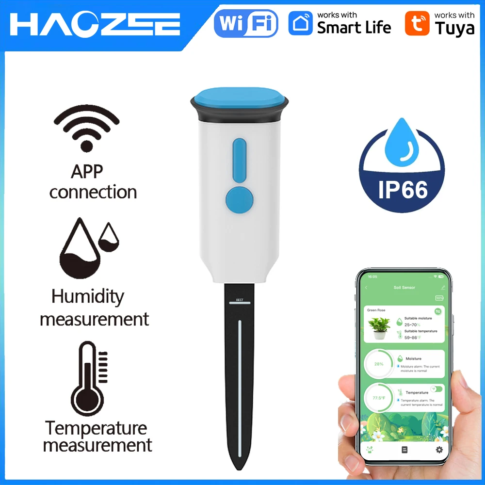Haozee Tuya Smart WiFi Soil Mo - Smart Garden Moisture Sensor recension och pris