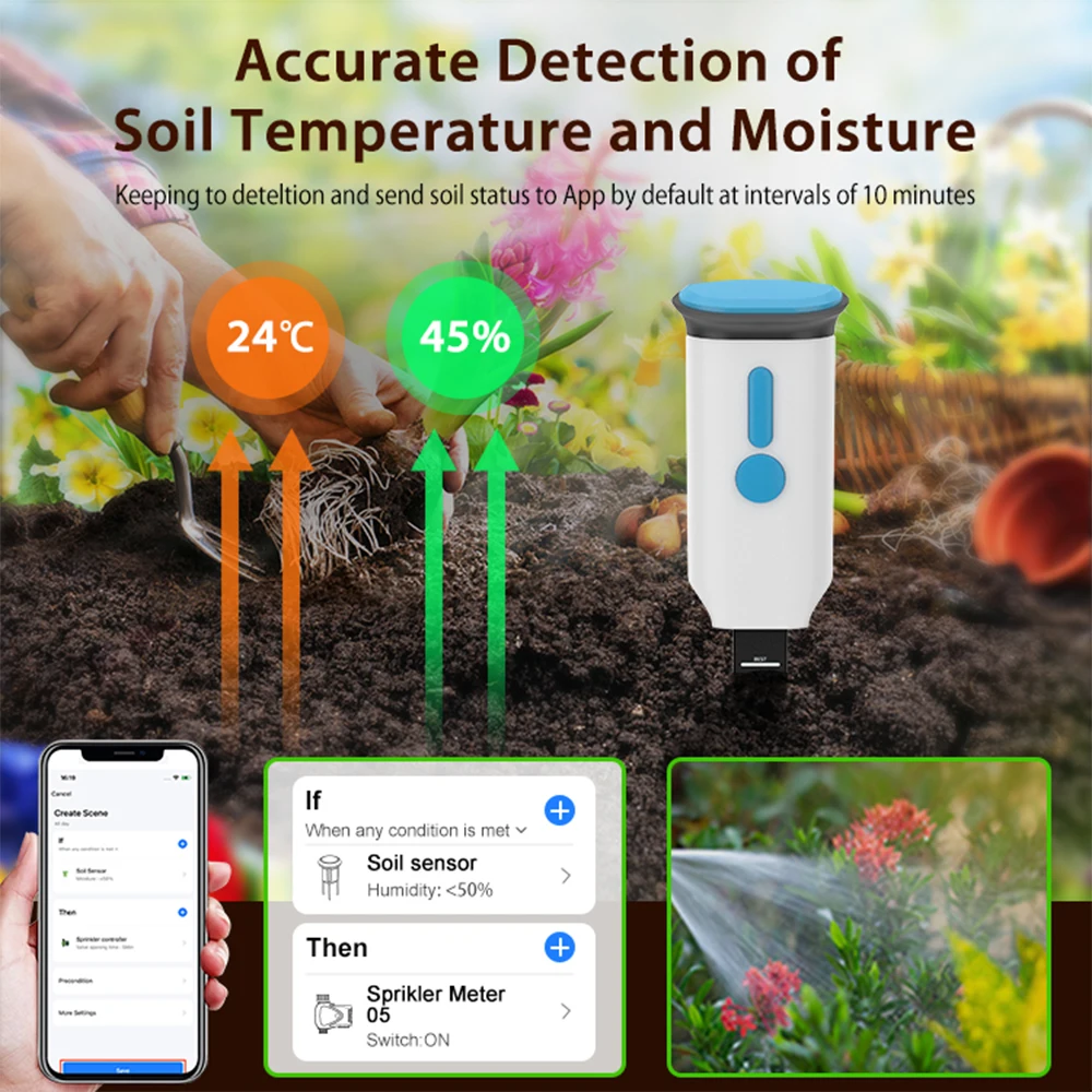 Haozee Tuya Smart WiFi Soil Mo - Smart Garden Moisture Sensor recension och pris