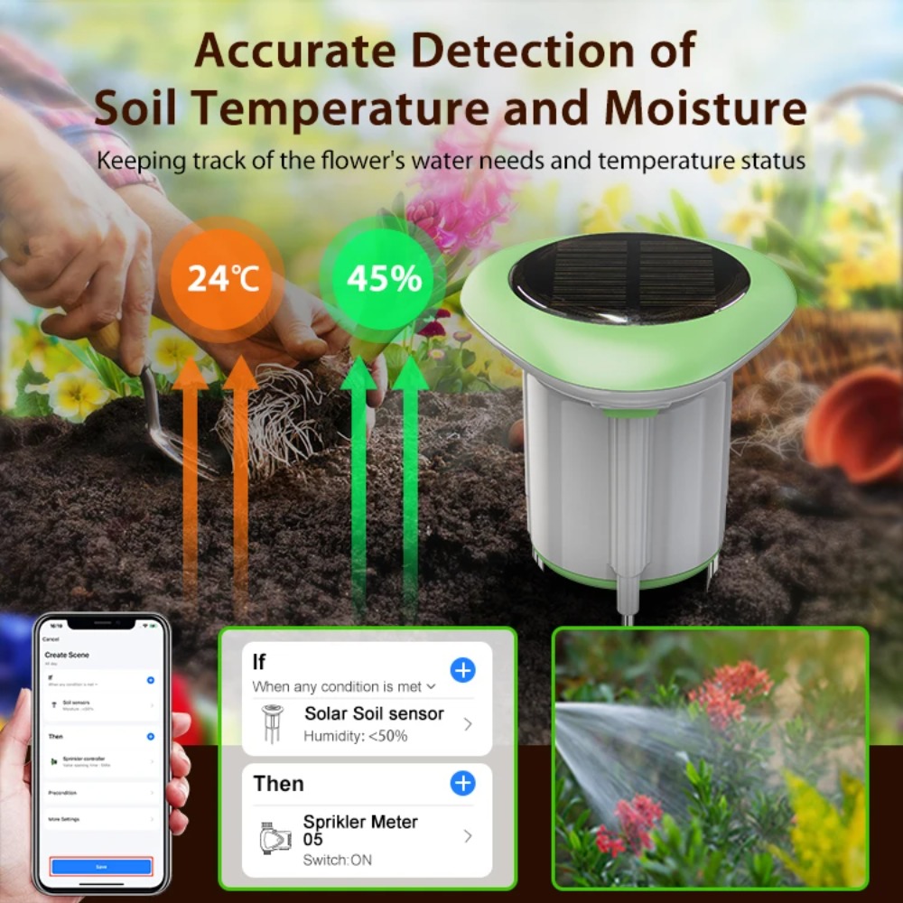 Smart WiFi Solar Soil Tester M - Smart Garden Moisture Sensor recension och pris