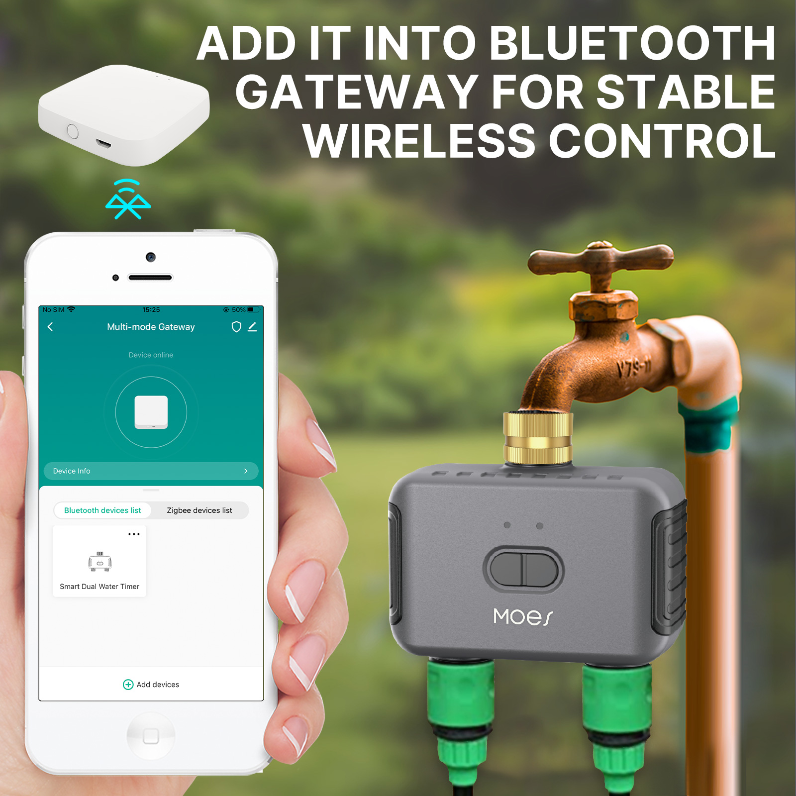 MOES Bluetooth Smart 2-Way Wat - Smart Garden Refill recension och pris
