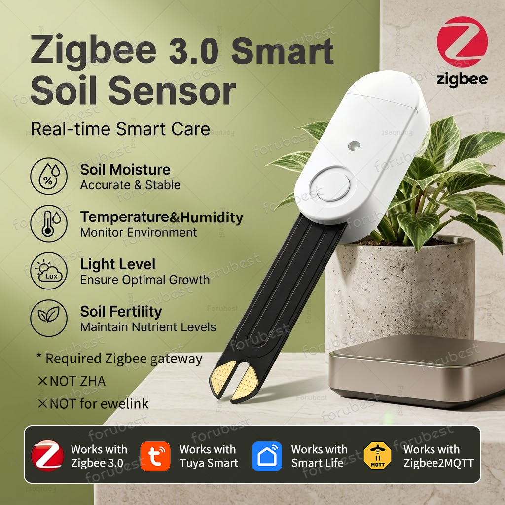 Smart ZigBee Soil Moisture Sen - Smart Zigbee Garden Light recension och pris