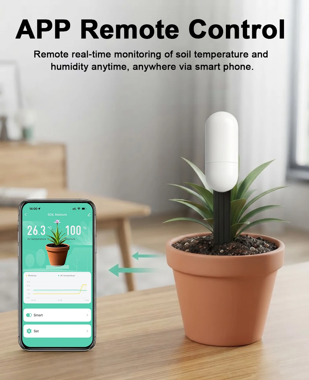 Tuya Zigbee Temperature Humidi - Smart Garden Moisture Sensor recension och pris