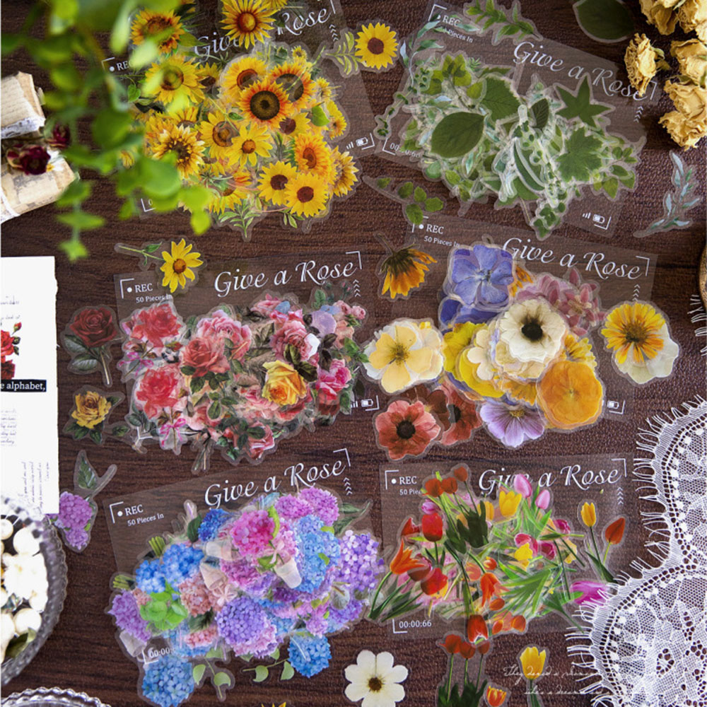 Floral PET Journal Stickers 10 - Garden Journal Planner recension och pris