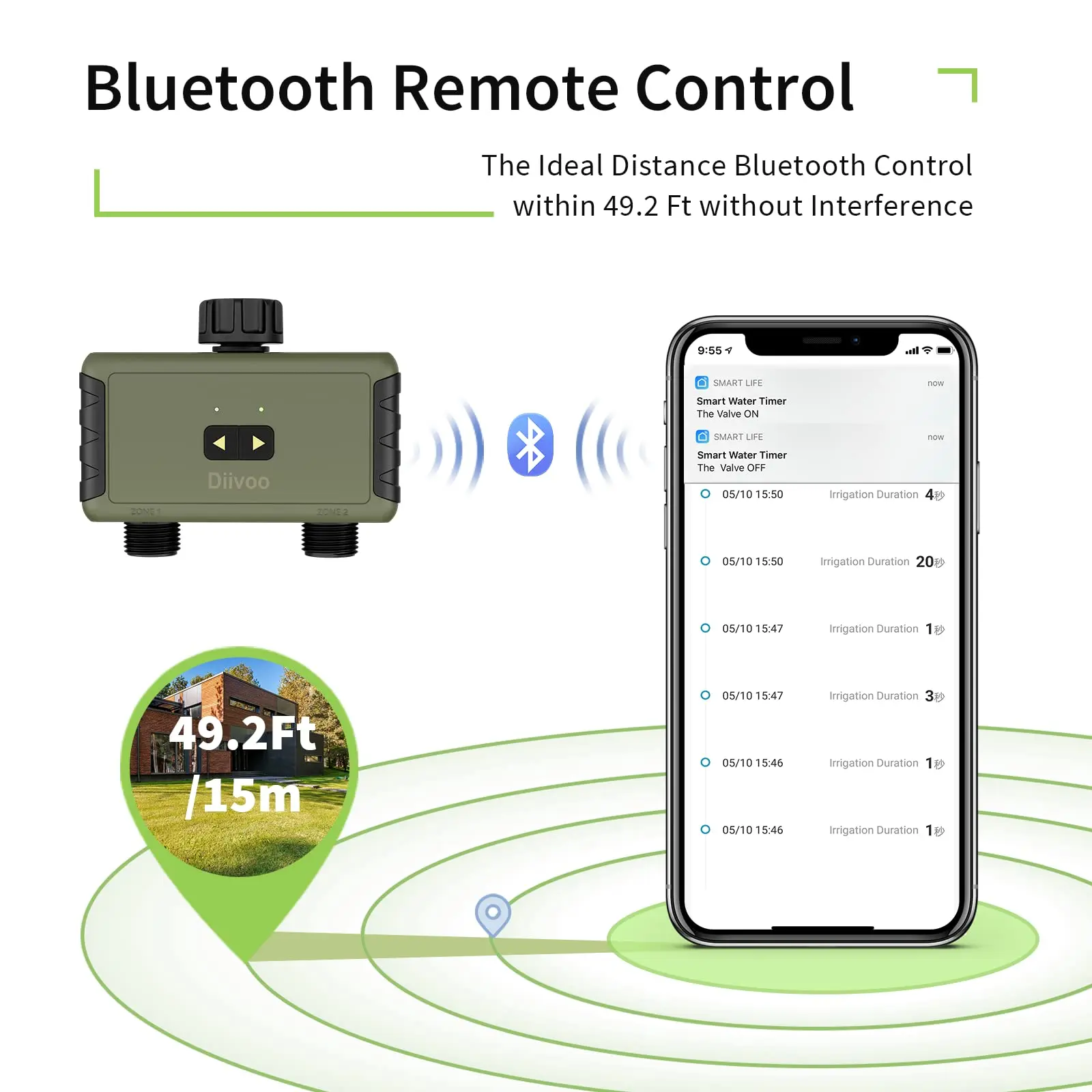 Diivoo Timed Sprinkler for Blu - Smart Garden Watering Can recension och pris